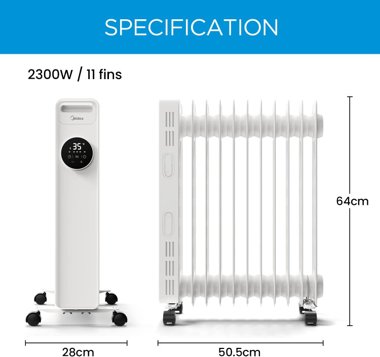 شوفاژ برقی 11 پره مایدیا مدل NY2311-20MR