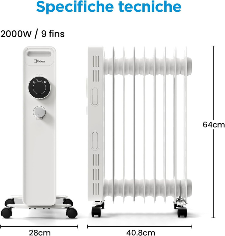 شوفاژ برقی 9 پره مایدیا مدل NY2009-20M
