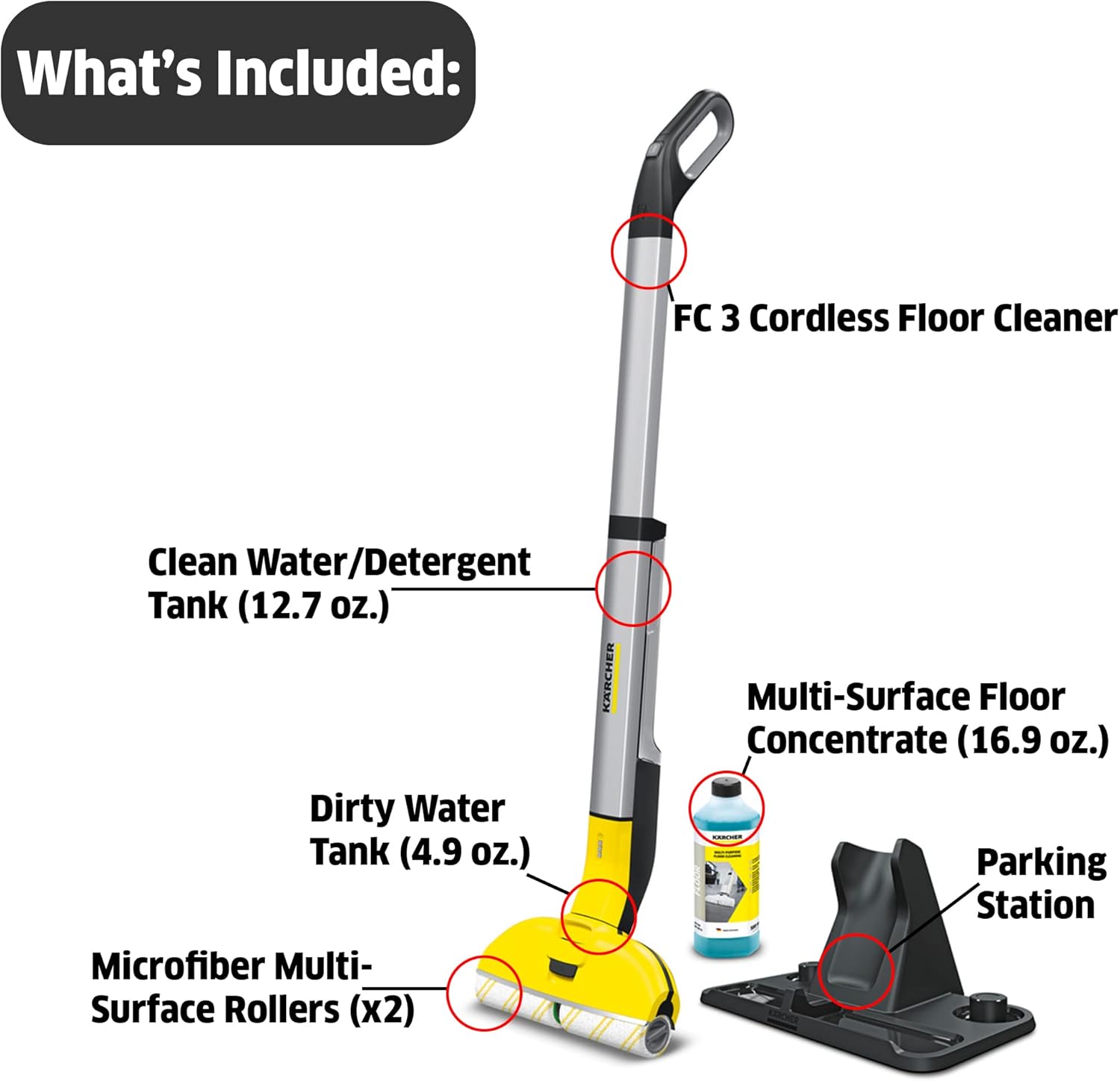 کف شور شارژی کارچر مدل FC3 CORDLESS