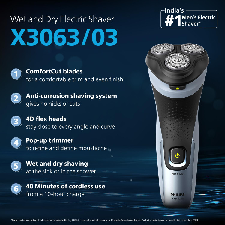 ریش تراش فیلیپس مدل X3063