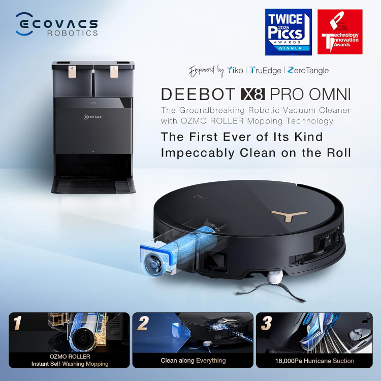 جاروبرقی رباتیک اکووکس مدل ECOVACS DEEBOT X8 PRO OMNI