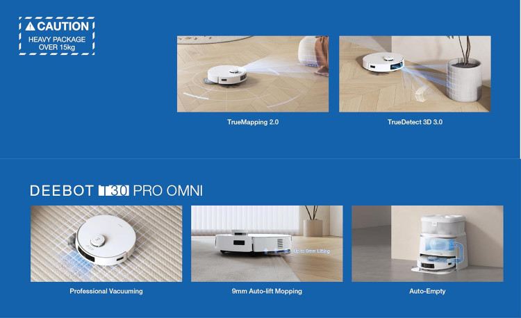 جاروبرقی رباتیک اکووکس مدل T30 PRO OMNI